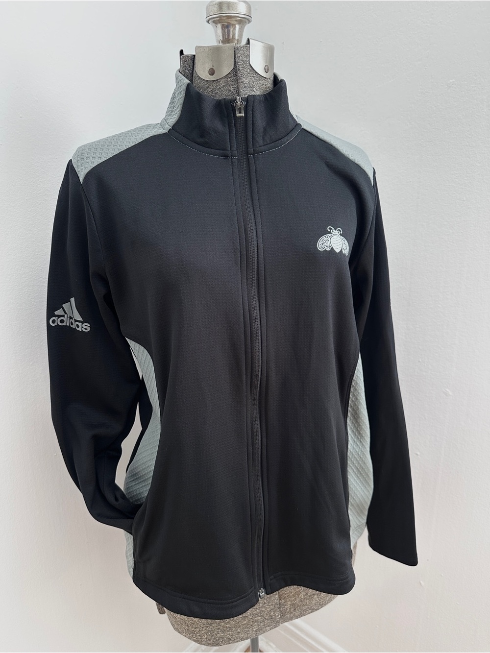 NWT ADIDAS x PATRON Black & Gray Lightweight Full-Zip Performance Jacket